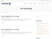 Tablet Screenshot of blog.tetrad.com
